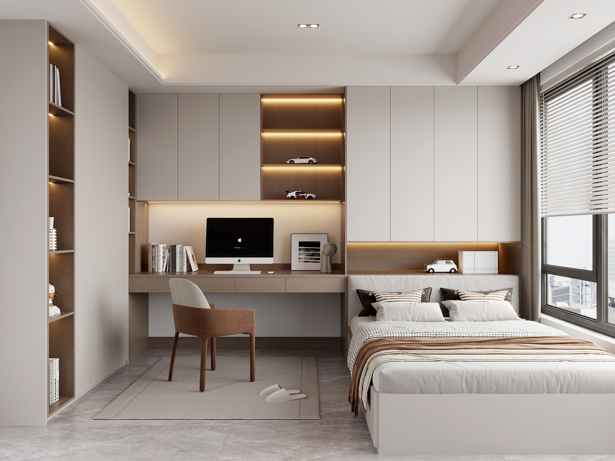 榻榻米臥室效果圖設計
